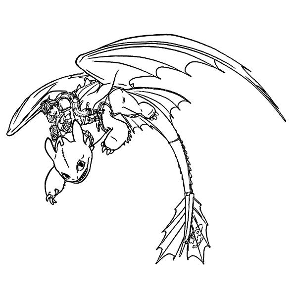Plansa de colorat cu How to train your dragon 45 40